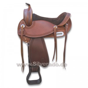 Geringe Stückzahl / X-kurz - baumloser Westernsattel SILVERADO Colorado-Saddlery hell 14,5 "